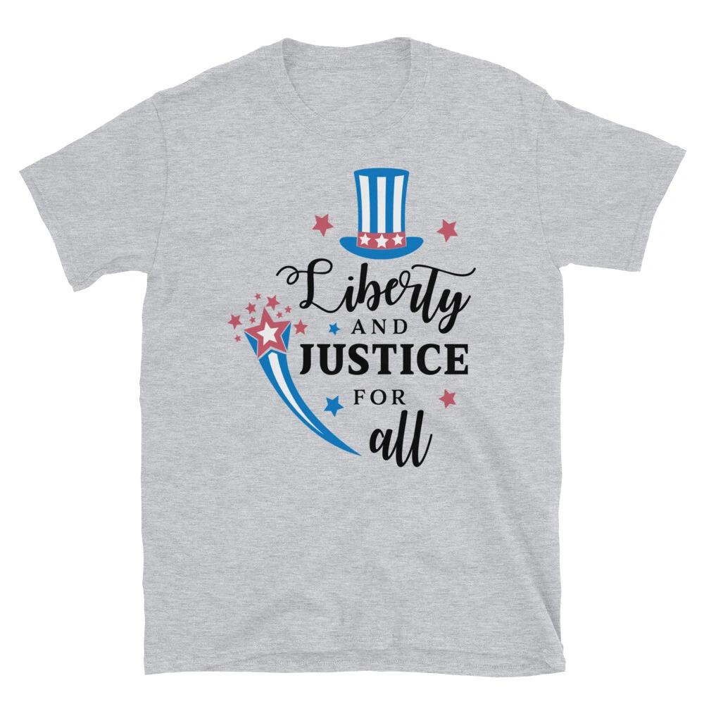 Liberty And Justice For All - 4th of July T-Shirt L