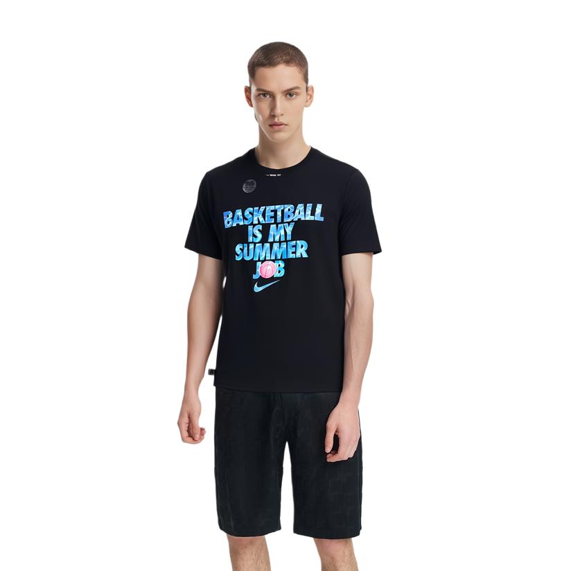 Nike T Shirts Men's Crew Neck Moderate Straight Fit 923724-010