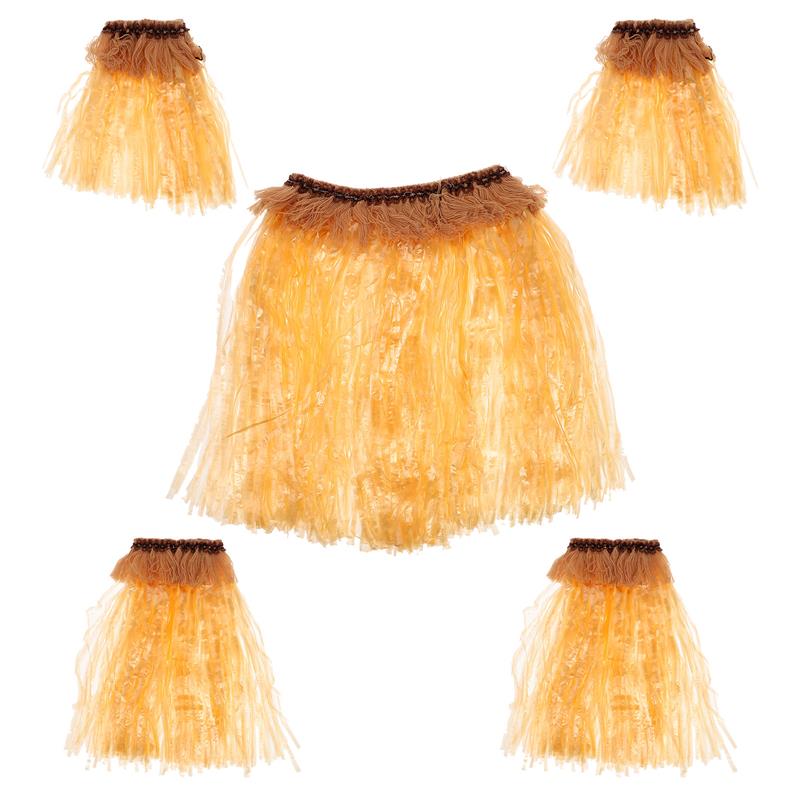 Hawaiian Grass Skirts for Hula Hawaiian Costumes Party Adults Straw Outfits Kids Ladies Dress Up Hawaii Festive Party Supplies