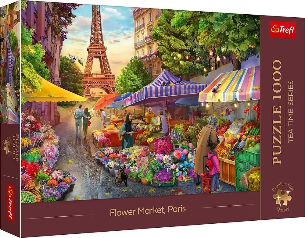 Puzzle 1000 Premium Targ Kwiatowy Paryż 10799