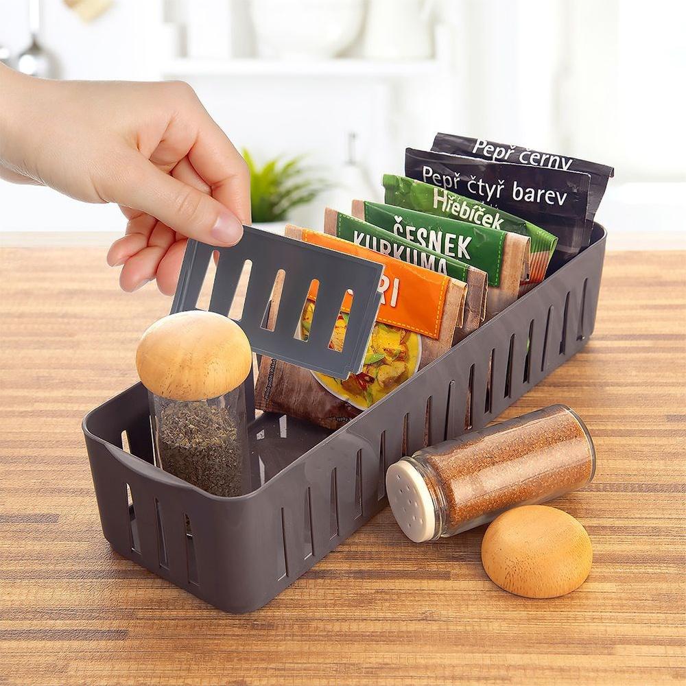 Gewürz-Organizer Küchenbehälter für Beutel für Schublade Schrank