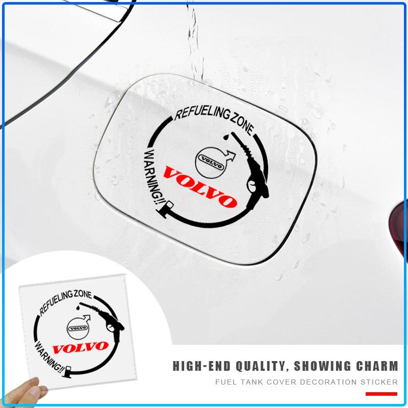 1Pcs Car Fuel Tank Cap Stickers Vinyl Fashion Decoration Decals For Volvo Rdesign XC90 S60 XC60 V70 S80 S40 V50 V40 V60 C30 S70