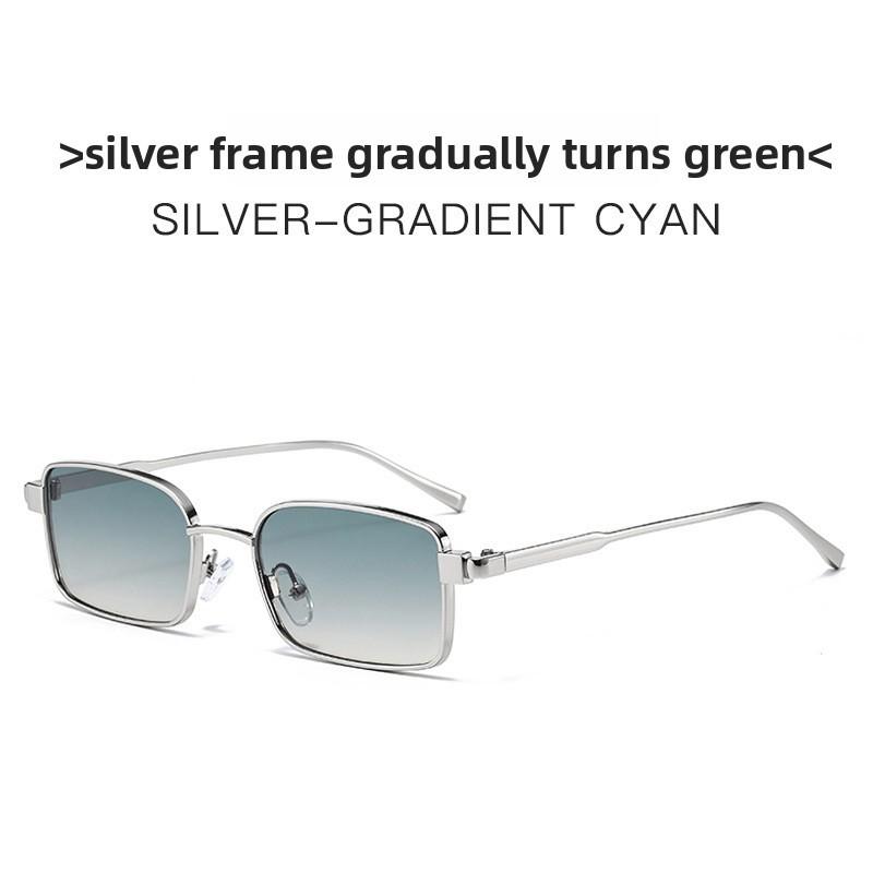 Metal Square Sunglasses For Men And Women Uv400 With Tinted Lenses For Casual Fashion