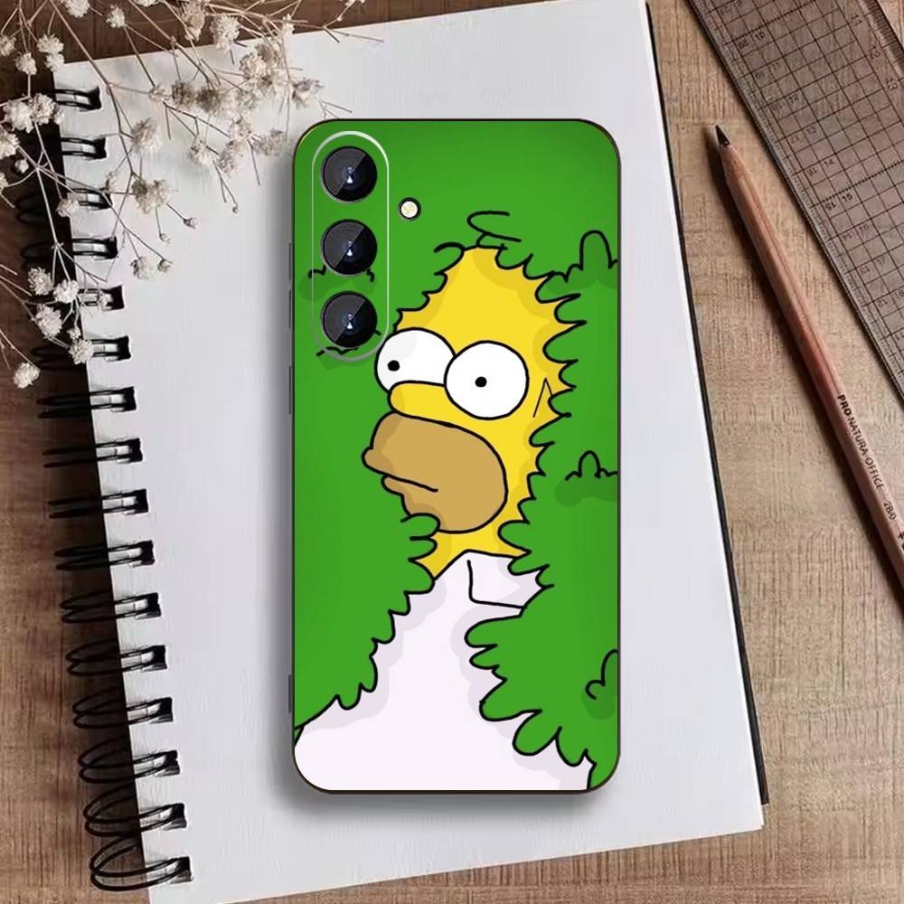 The S-Simpsons Cartoon Phone Case For Samsung Galaxy A73,A72,A71,A70,A52,A51 Others Soft Black Cover