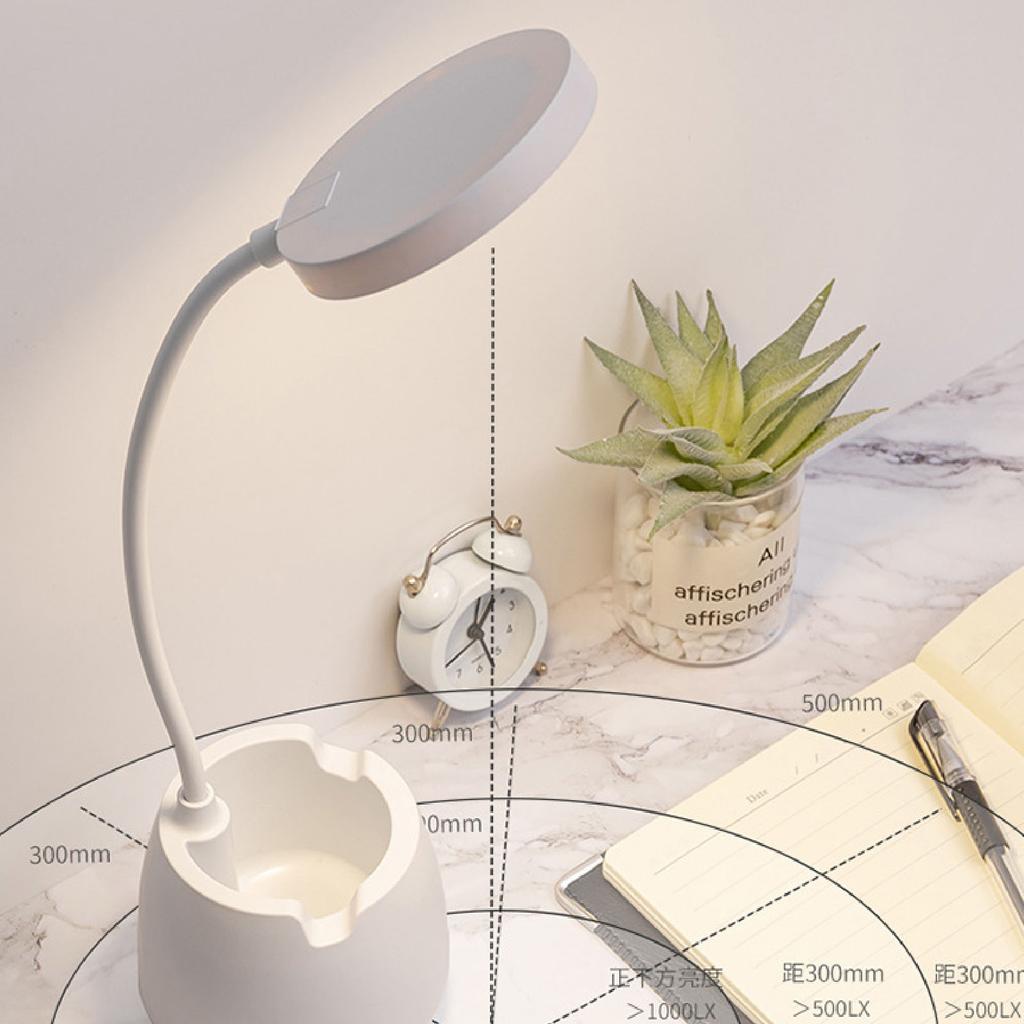LED Desk Lamp High Brightness Eye ive USB Rechargeable Bedside Lamp Phone Holder for Bedroom