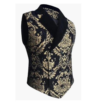 Gilet da abito monopetto alla moda da uomo senza maniche