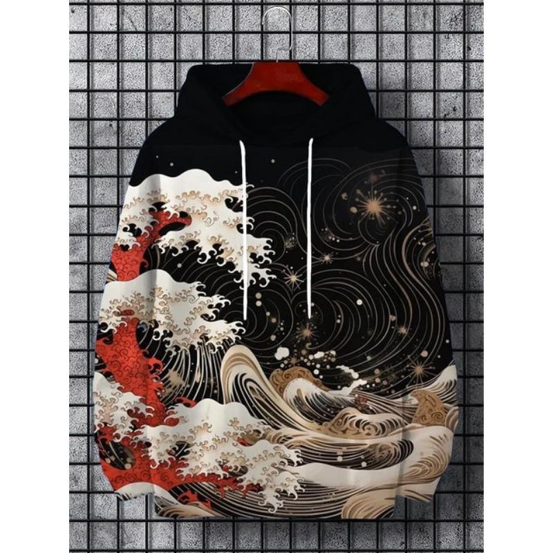 2024 New Autumn And Winter Men's Hoodies Japanese Harajuku Fashion Casual Sports Hoodies Anime Patterns Autumn And Winter