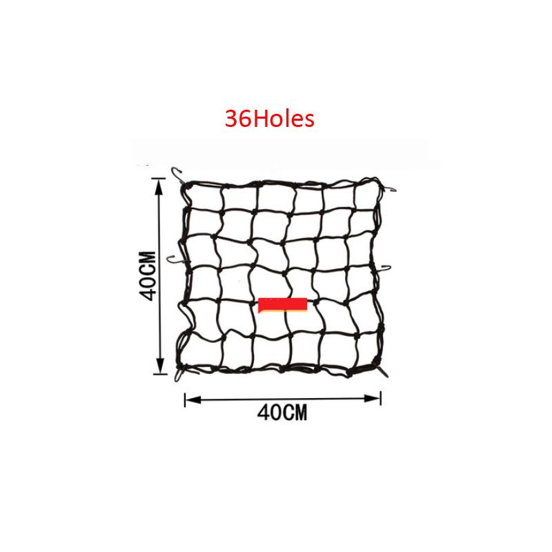 

40*40 см 36 отверстий мотоциклетная грузовая сетка для велосипеда, веревка для шлема, сумка для хранения багажа, шпагат, мотоциклетная сетка, сумки чёрный