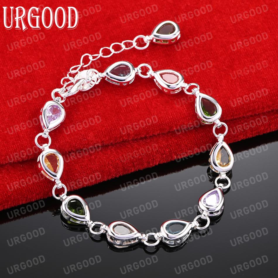 925 Sterling Silber AAA Zirkon Armband Mode Hochzeit Schmuck