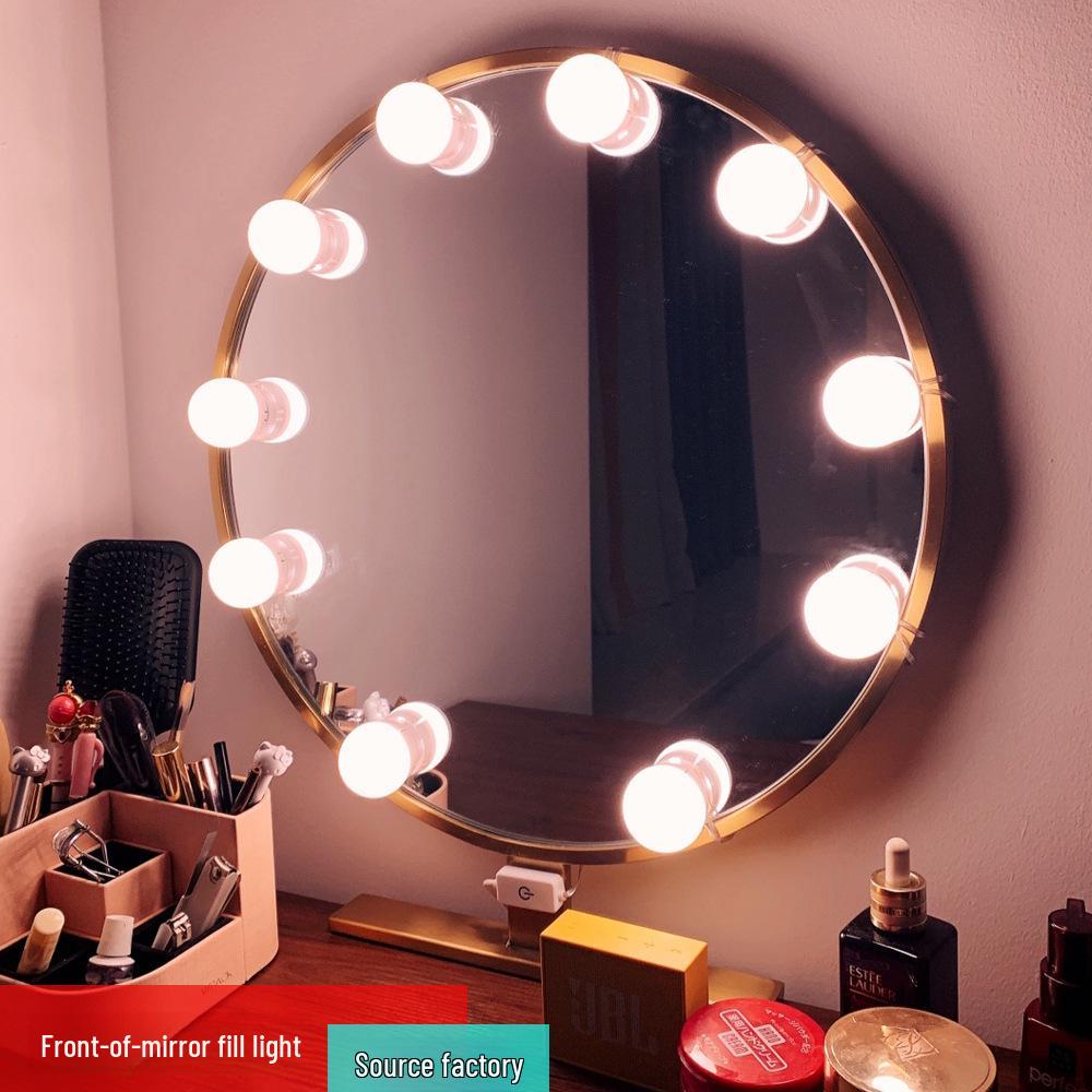 Hollywood 3-Color USB Makeup Mirror Light for Bathroom & Beauty Table