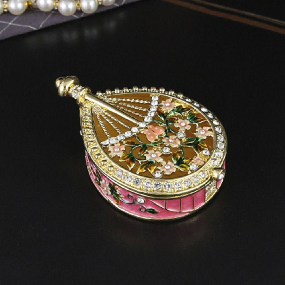 Hand Painted Enamel Enamel Jewelry Box Creative Design Metal Crown Design Trinket Box Luxury Style Collectible Box