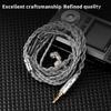 Flexible Silver Plated OFC 2Pin Earphone Cable Featuring 336Core Structure And Universal Compatibility 3.5mm Plugs