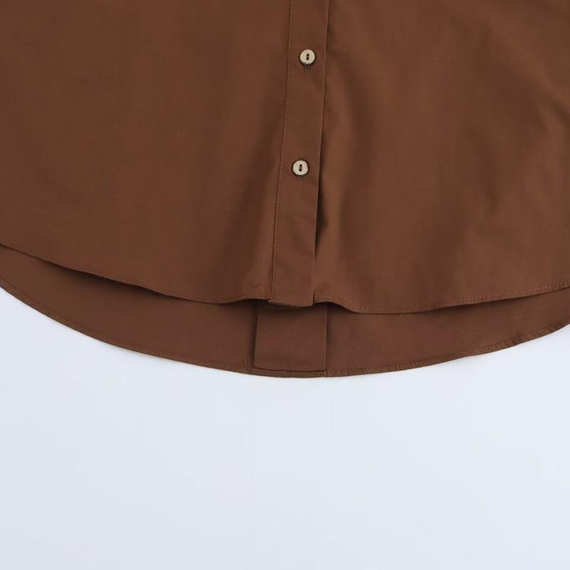 Autumn 2025 Wide Sleeve Poplin Shirt - European & American Style, New Versatile Design