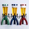 3L Lichtgevende Drie-Kops Likeur Dispenser met Kraan, Tapbier Vat voor Bars