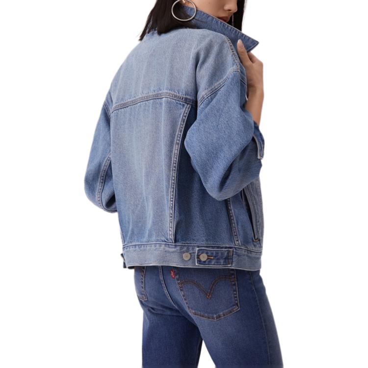 Levis Casual Comfortable Simple Versatile Single-Breasted Long Sleeve Denim Jacket Women jackets 0052P-0000