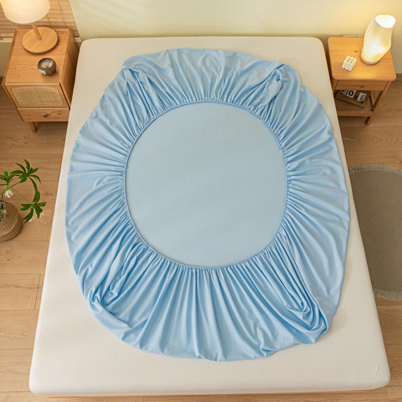 1pc Plain Fitted Sheet Skin-friendly Bed Cover fundas de colchón Elastic Bedsheet Home Mattress Protectors (No Pillowcase)