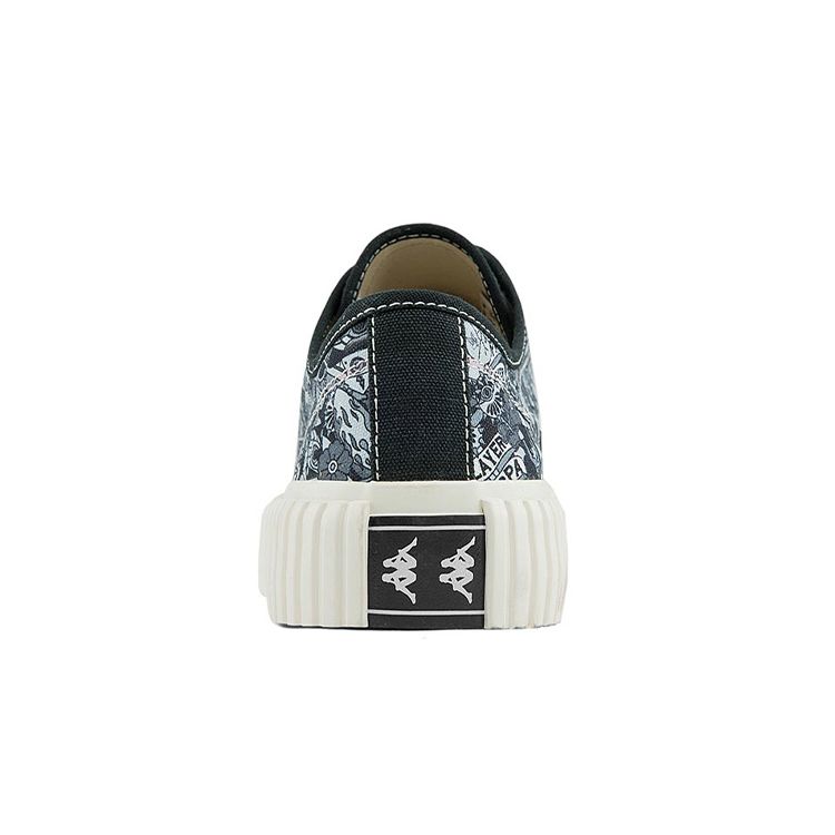 Kappa Casual Comfortable Lightweight Low-Top Canvas Shoes Unisex Sneakers Black Multicolor K0BX5VS11D-084