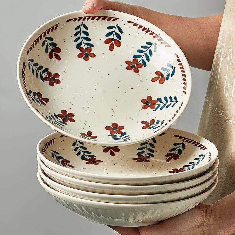 Japanese Ceramic Plates, Vegetable Plates, Household Dishes, New Tableware, High-End Dish Plates, Fish Plates, Dinner Plates, Deep Plates