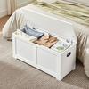 Panca Contenitore da Petto 40x100x46cm Seduta con coperchio bianco