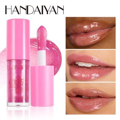 Lipgloss in 6 Farben, pflegender und volumengebender Lip Glaze, lang anhaltender, hochpigmentierter flüssiger Lippenstift mit Glanz in Beerentönen, Lippen-Make-up für Frauen