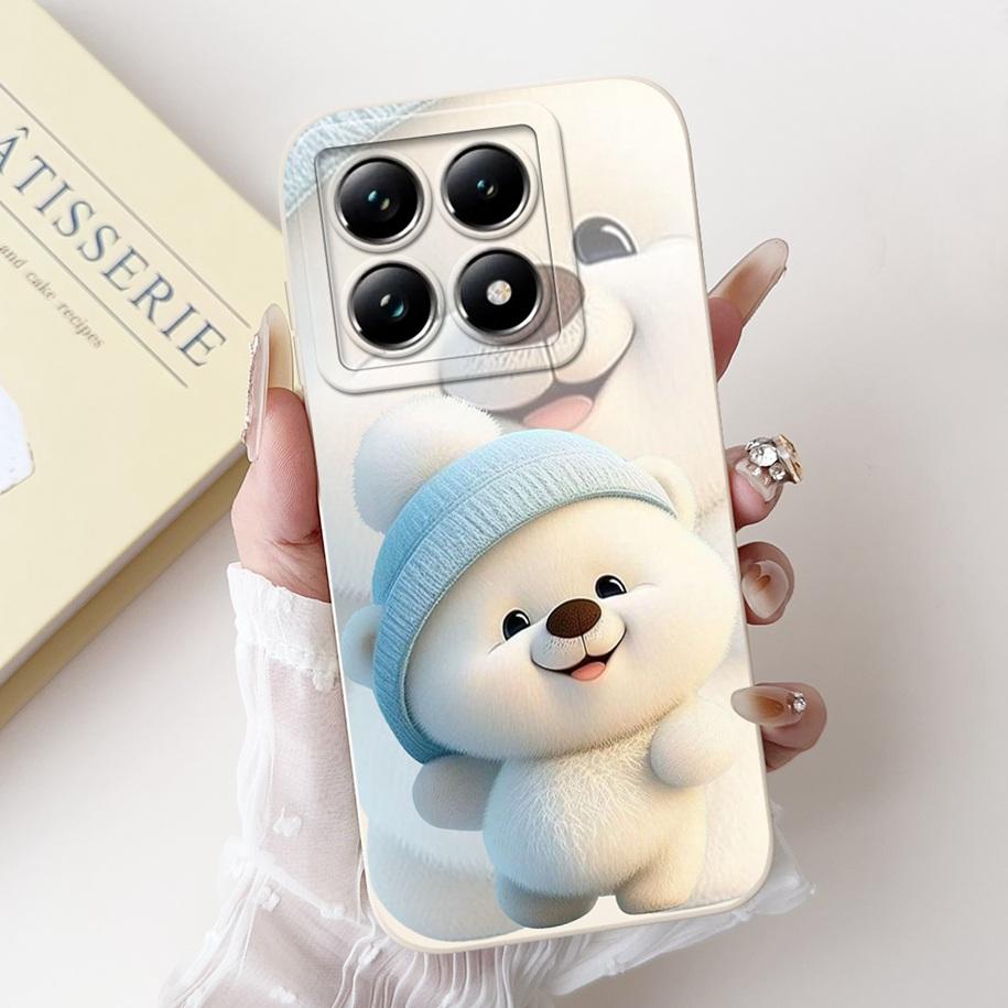 For Xiaomi 14T Pro Case For Xiaomi 14T Phone Case Cute Panda Rabbit Luxury TPU Protective Skin Cover For Xiaomi Mi 14T Pro Coque