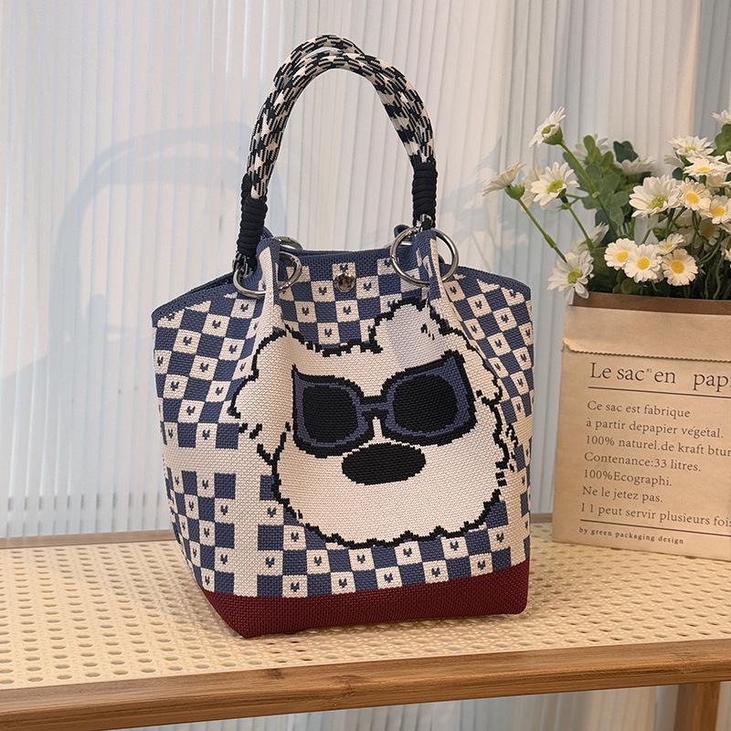 Southeast Asia Trendy Knitted Buckle Handbag - Large Capacity Commuter Tote