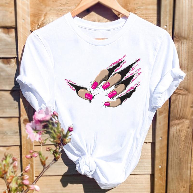 Women Print T-shirts Watercolor Eye Lashes Eyelashes Trend Graphic Tops Fashion Short Sleeve Summer Shirt Female Tees