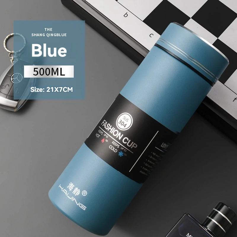 500ML Stainless Cup Thermos Bottle Leak Proof Thermal Water Bottle Keep Cold and Hot Water Bottle for Coffee Tea Vacuum Flasks