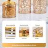 3 Pieces Gold Foil Candy Storage Container Clear PET Jars With Airtight Lids For Kitchen Pantries Organization