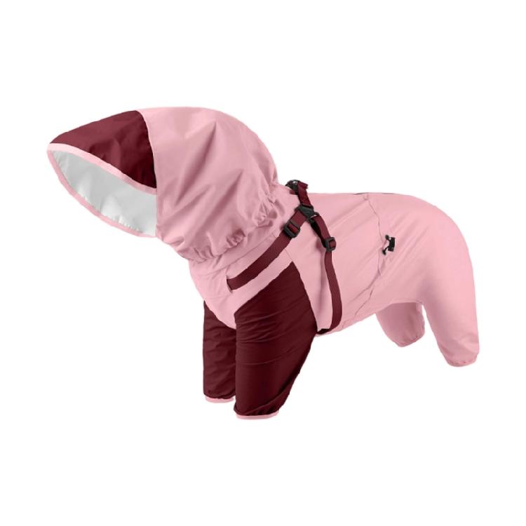 Hunde Regenmantel für Draußen Wasserdicht mit Kapuze Regenjacken Bequeme Regenbekleidung für Kleine bis Große Hunde mit Vier-Bein-Design