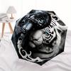 "Yin Yang Tiger Wall Art: Unique Home Decor"Umbrella, Portable 3-Fold Compact Umbrella for Men & Women ES18