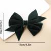 2PCS Velvet Bow Girls Hair Clip Sweet Retro Red Green Bow Hair Clip Handmade Hair Clip Headwear Children's Hair Accessories