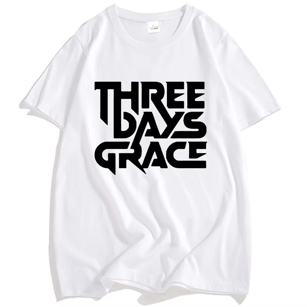 THREE DAYS GRACE Band mens 100cotton Tshirt hiphop regular style Mens Womens oversized Y2K Tee Casual Loose Outdoor Street