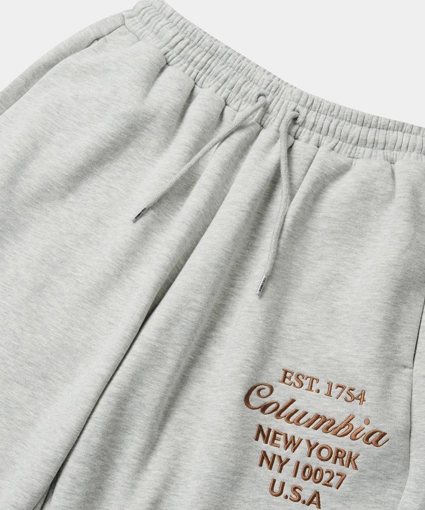 COLUMBIA UNIVERSITY Cu Big Script Fleece Wide Seatpants M Gray