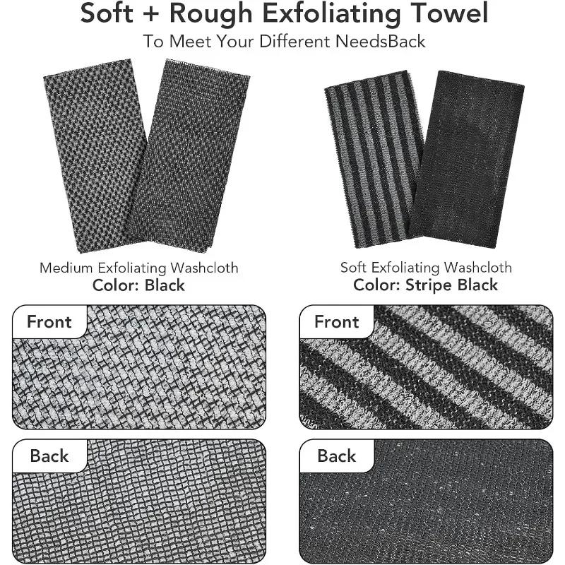 Xiaomi Double Sided Nylon Exfoliating Back Scrubber Long Japanese Washcloth Deep Clean Shower Body Scrub Brush Bath Towel Supplies