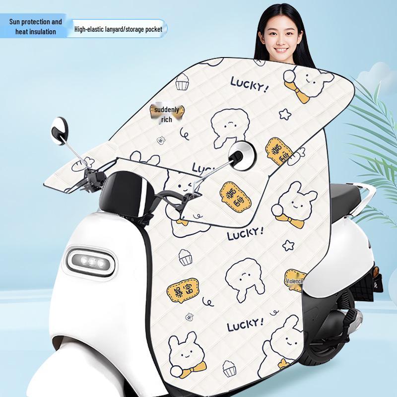 

Дышащая летняя защита на лобовое стекло из ткани Оксфорд с большим карманом для электросамокатов