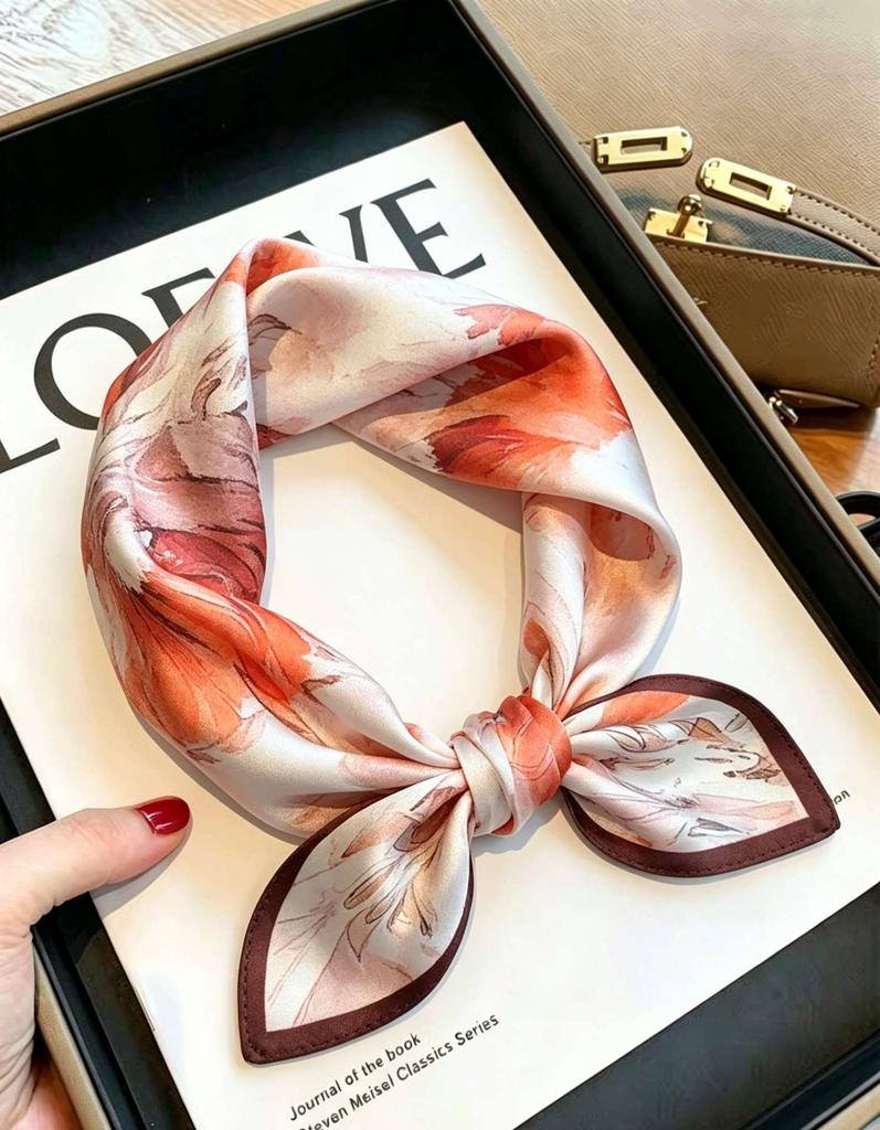 [111 Mulberry Silk] Silk Silk Scarf Spring Fashion Versatile Silk Square Scarf High-end Scarf Women