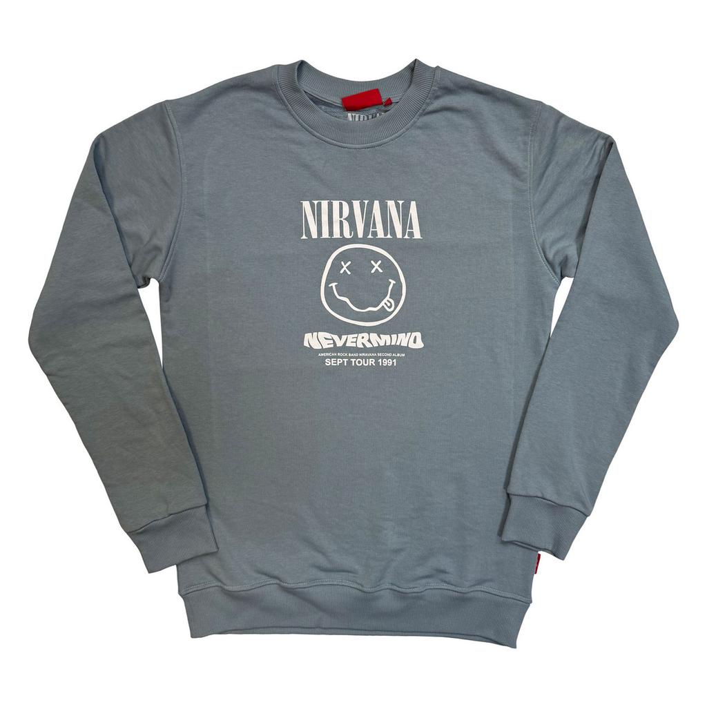 Nirvana Unisex Adult Unplugged Nevermind Tour 1991 Back Print Sweatshirt