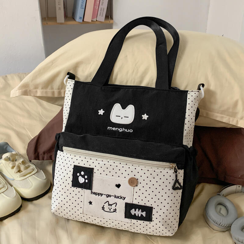 Women's Crossbody Bag Handbag Middle School Students' School Bag Large Capacity Shoulder Bag