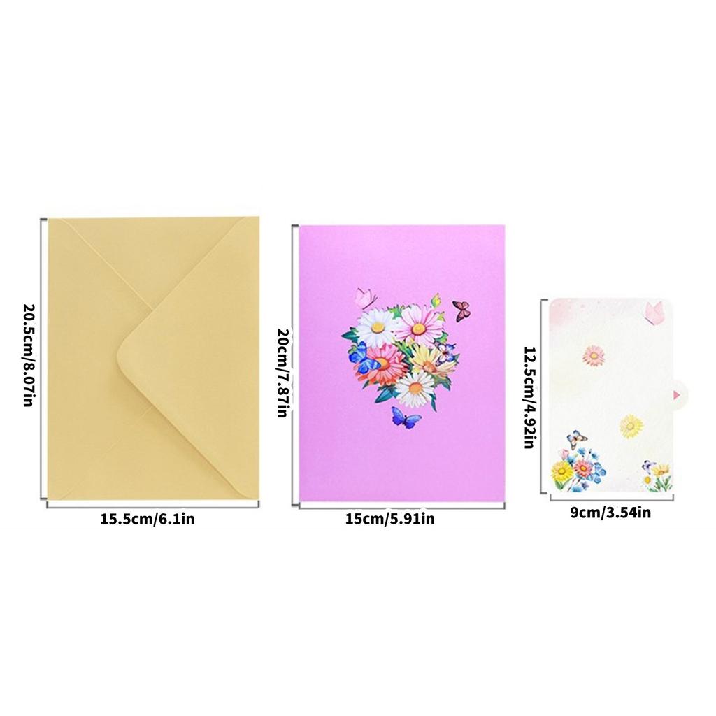 Intricate Handmade 3D Daisy Card Bright Daisies 3D Surprise Card Greeting Card for Birthday Christmas Mother Day