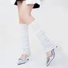 Womens Vintage Ribbed Knit Stretch Long Leg Warmer Party Dance Glitter Sequins Patchwork Solid Boot Socks Leg Cover