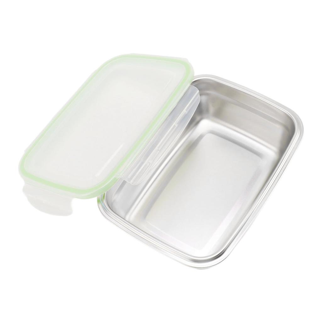 304 Stainless Steel Lunch Box Leakproof Food Storage Containers Square Bento Box 350ml