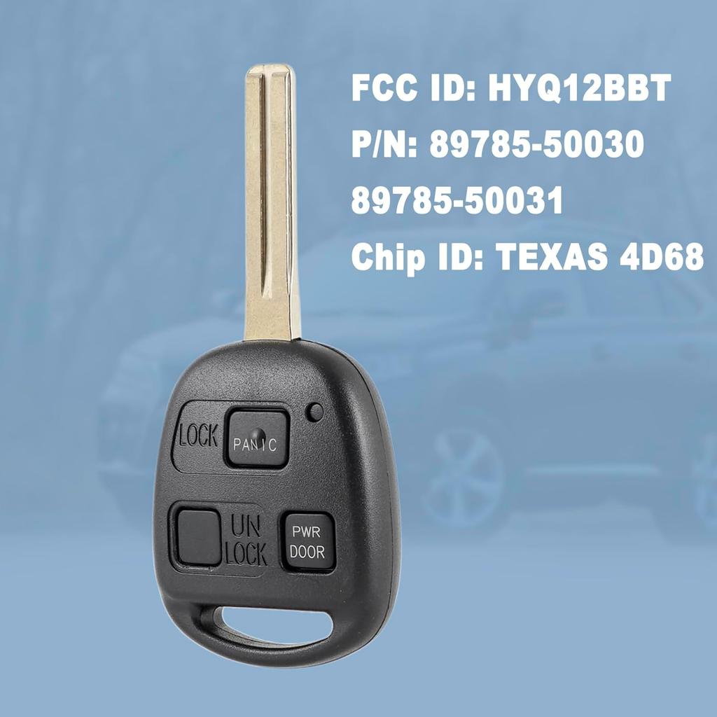 Key Fob Remote Replacement Fits for Lexus RX330 RX350 RX400h 2004 2005 2006 2007 2008 2009 HYQ12BBT (Pack of 2)
