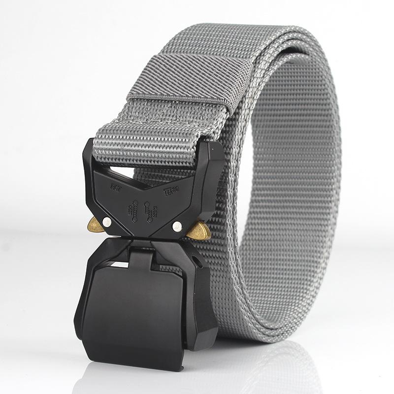 Men's Tactical Nylon Belt: Military & Security Canvas Belt for Outdoor and Work Use