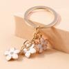 Enamel Colorful Sakura Flower Keyring Sweet  Accessories   Fun Decorative