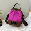 Summer Contrast Color Portable Kettle Small Bag Female Light Crossbody Mobile Phone Bag Multifunctional Water Cup Bag Male