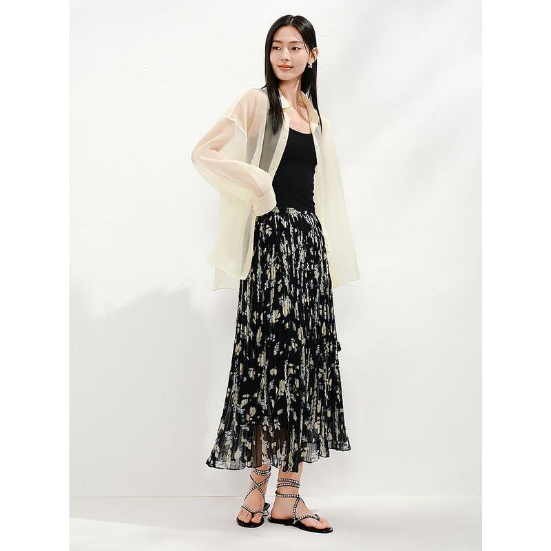 Anna & Co. Romantic Floral Chiffon Skirt 2XL