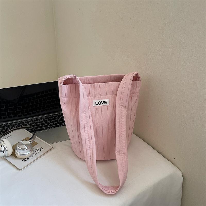 Korean large-capacity tote bag 2025 autumn and winter cloth bag bag women's fashion shoulder bag casual solid color crossbody bag