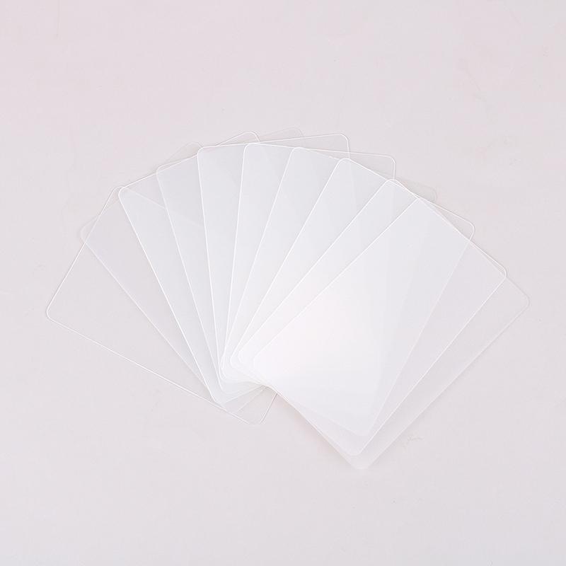 Carte de vizită transparentă goală de 10 bucăți, rezistentă la apă, pentru rechizite de birou școlare