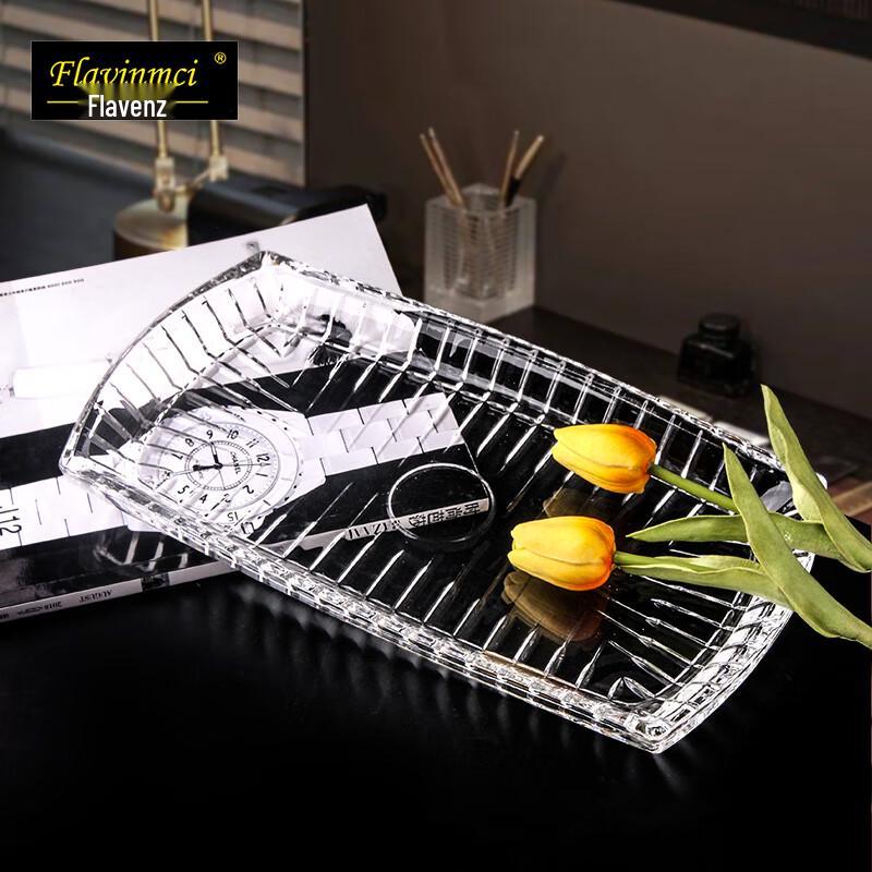 Flavinmci Nordic Crystal Glass Fruit and Snack Tray